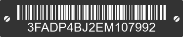 2014 FORD Fiesta 3FADP4BJ2EM107992 VIN decoded