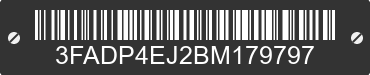 2011 FORD Fiesta 3FADP4EJ2BM179797 VIN decoded