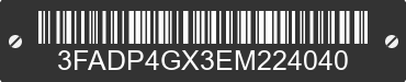 2014 FORD Fiesta 3FADP4GX3EM224040 VIN decoded