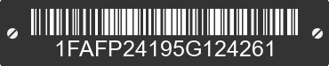2005 FORD Five Hundred 1FAFP24195G124261 VIN decoded