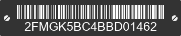 2011 FORD Flex 2FMGK5BC4BBD01462 VIN decoded