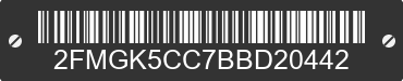2011 FORD Flex 2FMGK5CC7BBD20442 VIN decoded