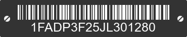2018 FORD Focus 1FADP3F25JL301280 VIN decoded