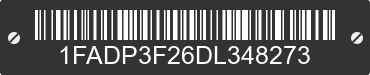 2013 FORD Focus 1FADP3F26DL348273 VIN decoded
