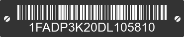 2013 FORD Focus 1FADP3K20DL105810 VIN decoded