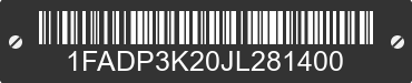 2018 FORD Focus 1FADP3K20JL281400 VIN decoded
