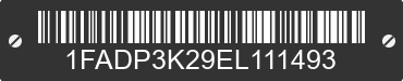 2014 FORD Focus 1FADP3K29EL111493 VIN decoded