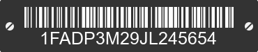 2018 FORD Focus 1FADP3M29JL245654 VIN decoded