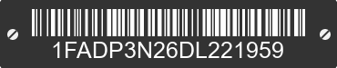 2013 FORD Focus 1FADP3N26DL221959 VIN decoded