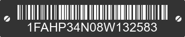 2008 FORD Focus 1FAHP34N08W132583 VIN decoded