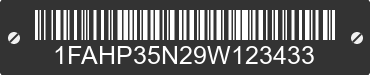2009 FORD Focus 1FAHP35N29W123433 VIN decoded