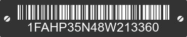 2008 FORD Focus 1FAHP35N48W213360 VIN decoded