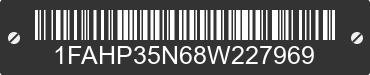 2008 FORD Focus 1FAHP35N68W227969 VIN decoded