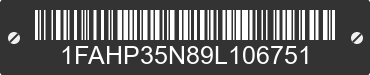2009 FORD Focus 1FAHP35N89L106751 VIN decoded