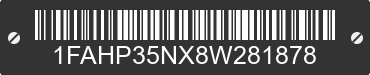 2008 FORD Focus 1FAHP35NX8W281878 VIN decoded