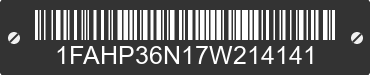 2007 FORD Focus 1FAHP36N17W214141 VIN decoded