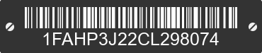 2012 FORD Focus 1FAHP3J22CL298074 VIN decoded