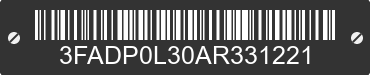 2010 FORD Fusion 3FADP0L30AR331221 VIN decoded