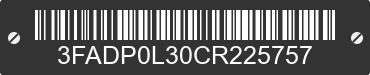 2012 FORD Fusion 3FADP0L30CR225757 VIN decoded