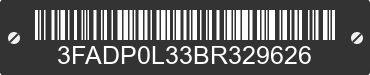 2011 FORD Fusion 3FADP0L33BR329626 VIN decoded