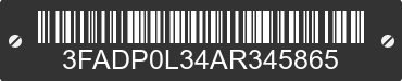 2010 FORD Fusion 3FADP0L34AR345865 VIN decoded