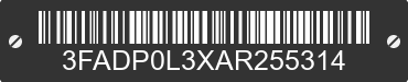 2010 FORD Fusion 3FADP0L3XAR255314 VIN decoded