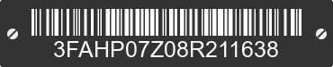 2008 FORD Fusion 3FAHP07Z08R211638 VIN decoded