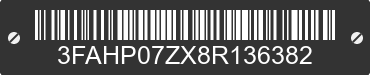 2008 FORD Fusion 3FAHP07ZX8R136382 VIN decoded