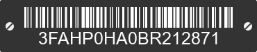2011 FORD Fusion 3FAHP0HA0BR212871 VIN decoded