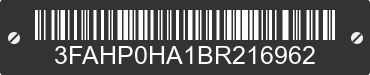 2011 FORD Fusion 3FAHP0HA1BR216962 VIN decoded