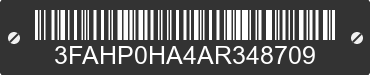 2010 FORD Fusion 3FAHP0HA4AR348709 VIN decoded