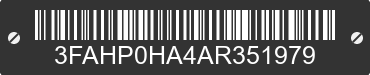 2010 FORD Fusion 3FAHP0HA4AR351979 VIN decoded