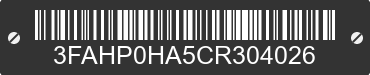 2012 FORD Fusion 3FAHP0HA5CR304026 VIN decoded