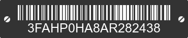 2010 FORD Fusion 3FAHP0HA8AR282438 VIN decoded