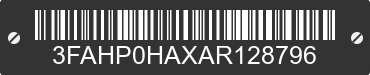 2010 FORD Fusion 3FAHP0HAXAR128796 VIN decoded