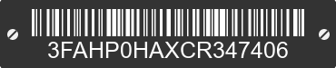 2012 FORD Fusion 3FAHP0HAXCR347406 VIN decoded