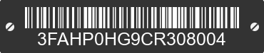 2012 FORD Fusion 3FAHP0HG9CR308004 VIN decoded