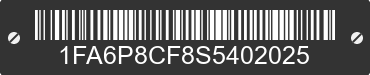 2025 FORD Mustang 1FA6P8CF8S5402025 VIN decoded