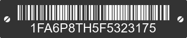 2015 FORD Mustang 1FA6P8TH5F5323175 VIN decoded