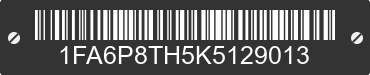2019 FORD Mustang 1FA6P8TH5K5129013 VIN decoded