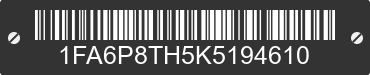 2019 FORD Mustang 1FA6P8TH5K5194610 VIN decoded