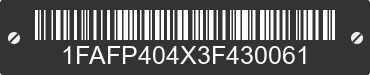 2003 FORD Mustang 1FAFP404X3F430061 VIN decoded