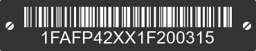 2001 FORD Mustang 1FAFP42XX1F200315 VIN decoded