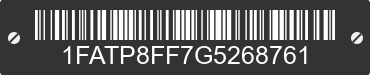 2016 FORD Mustang 1FATP8FF7G5268761 VIN decoded