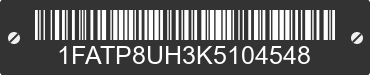2019 FORD Mustang 1FATP8UH3K5104548 VIN decoded