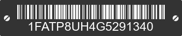 2016 FORD Mustang 1FATP8UH4G5291340 VIN decoded
