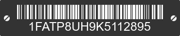 2019 FORD Mustang 1FATP8UH9K5112895 VIN decoded