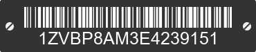 2014 FORD Mustang 1ZVBP8AM3E4239151 VIN decoded