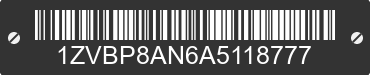 2010 FORD Mustang 1ZVBP8AN6A5118777 VIN decoded