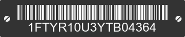 2000 FORD Ranger 1FTYR10U3YTB04364 VIN decoded